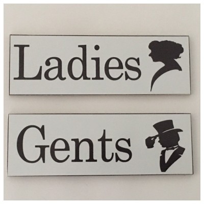 Room Ladies & Gents Toilet Sign Door Retro Wall Plaque Business Restaurant Cafe   292045472226
